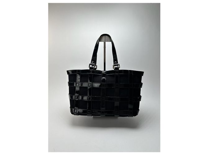Vintage Courreges Tasche aus Lackleder schwarz - Ansicht 2