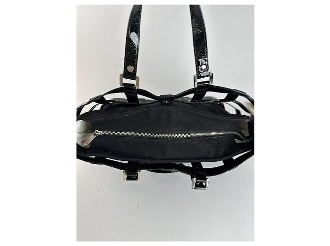 Vintage Courreges Tasche aus Lackleder schwarz - Ansicht 3
