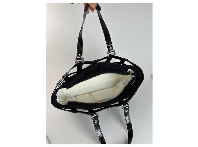 Vintage Courreges Tasche aus Lackleder schwarz - Ansicht 4