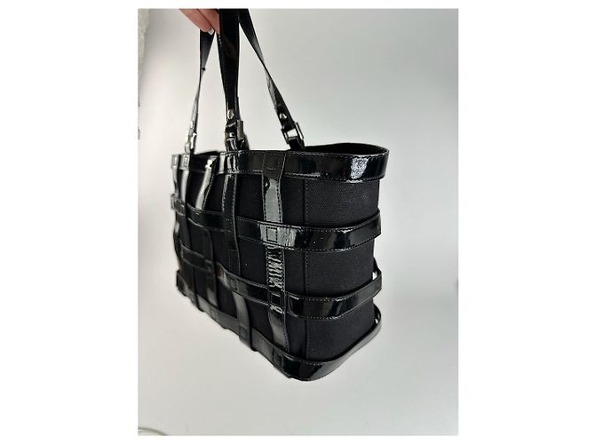 Vintage Courreges Tasche aus Lackleder schwarz - Ansicht 5