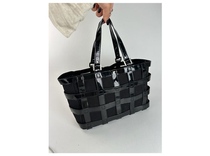 Vintage Courreges Tasche aus Lackleder schwarz - Ansicht 6
