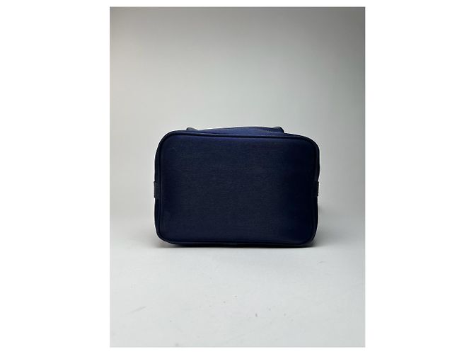 Vintage Courreges Paris Leder Eimer Tasche navy Marineblau - Ansicht 12
