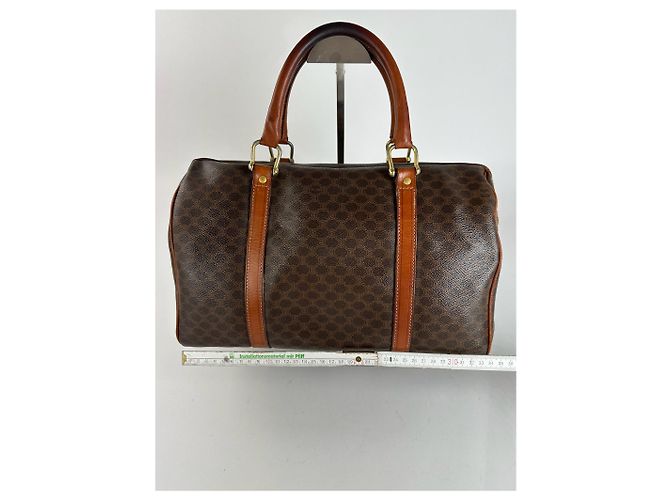 Triomphe Céline Borsa Boston Mini Celine Paris vintage marrone - vista 11