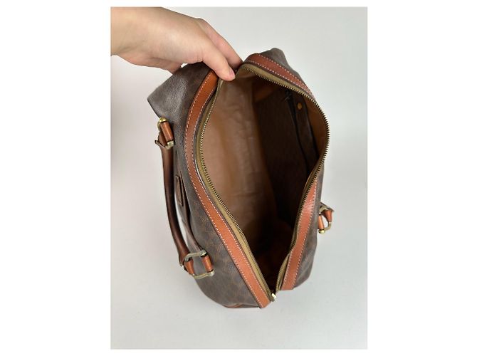 Triomphe Céline Borsa Boston Mini Celine Paris vintage marrone - vista 12