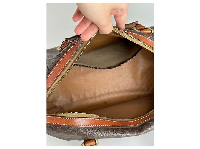 Triomphe Céline Borsa Boston Mini Celine Paris vintage marrone - vista 13