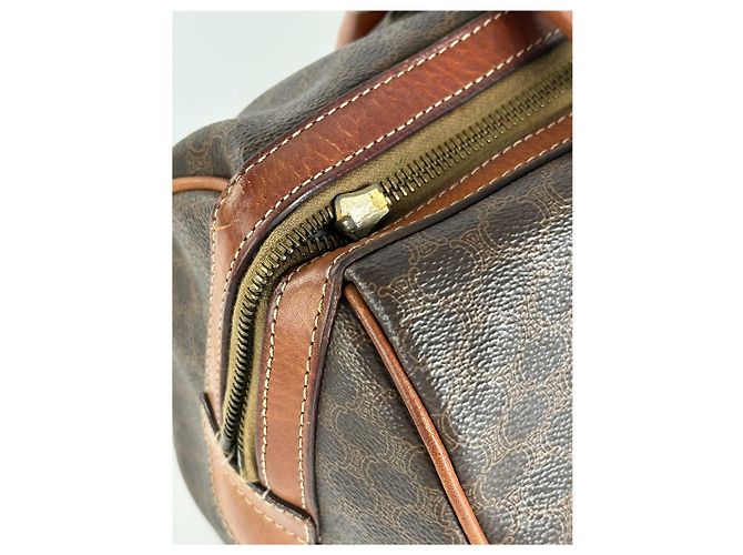 Triomphe Céline Borsa Boston Mini Celine Paris vintage marrone - vista 14
