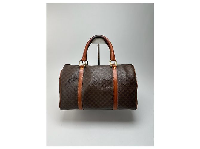 Triomphe Céline Borsa Boston Mini Celine Paris vintage marrone - vista 2