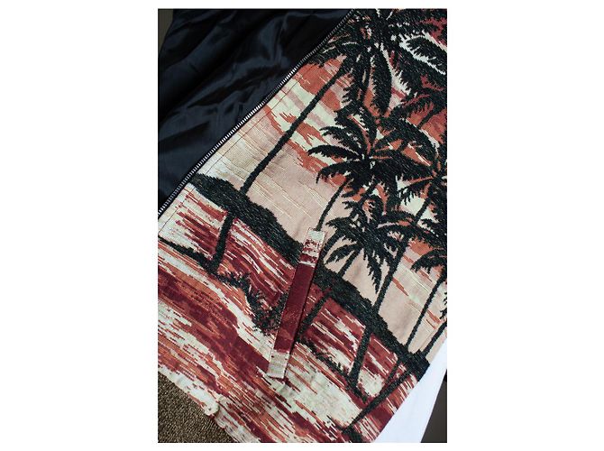 Saint Laurent, Parigi SS16 bomber personalizzato da Hedi Slimane Nero Rosso D'oro - vista 7