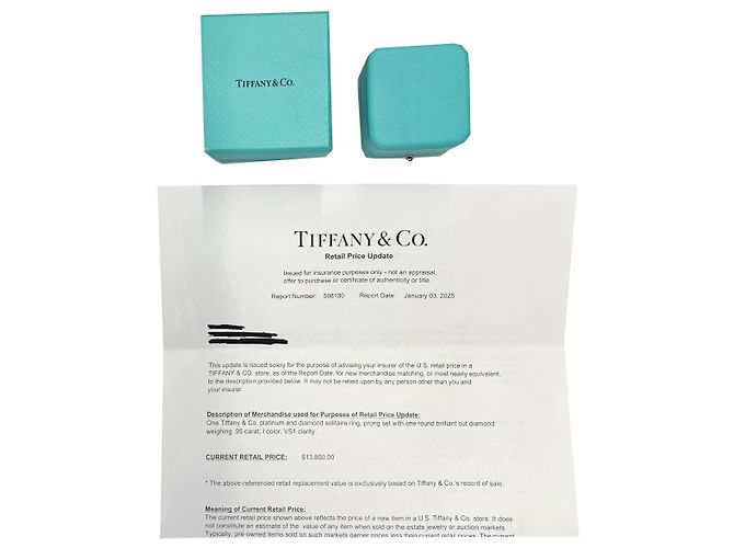 Tiffany & Co. 0,95 ct Rund Brilliant Diamant Verlobungsring - Ansicht 5