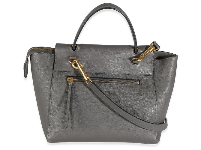 Belt Bag Céline Bolsa de cinto micro em couro de bezerro cinza Celine Marrom - vista 2