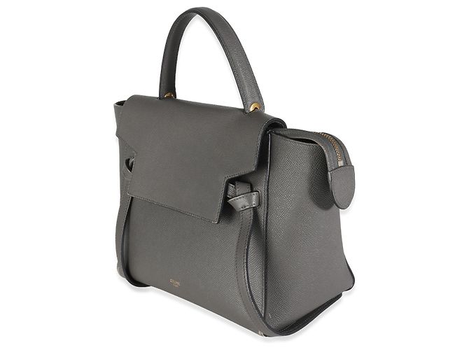Belt Bag Céline Bolsa de cinto micro em couro de bezerro cinza Celine Marrom - vista 3