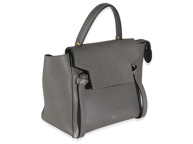 Belt Bag Céline Bolsa de cinto micro em couro de bezerro cinza Celine Marrom - vista 4