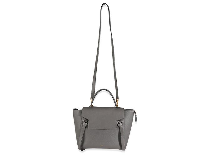Belt Bag Céline Bolsa de cinto micro em couro de bezerro cinza Celine Marrom - vista 5