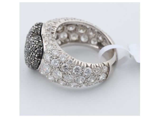 De Grisogono Black Diamond Heart Ring, Size 51 White - view 5