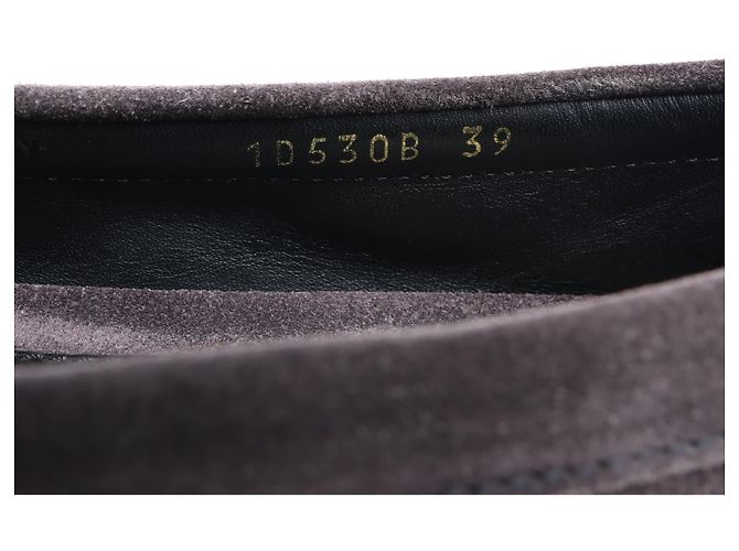 Bow Mocassins de camurça Prada com laço em cinza, tamanho 39 EU - vista 12