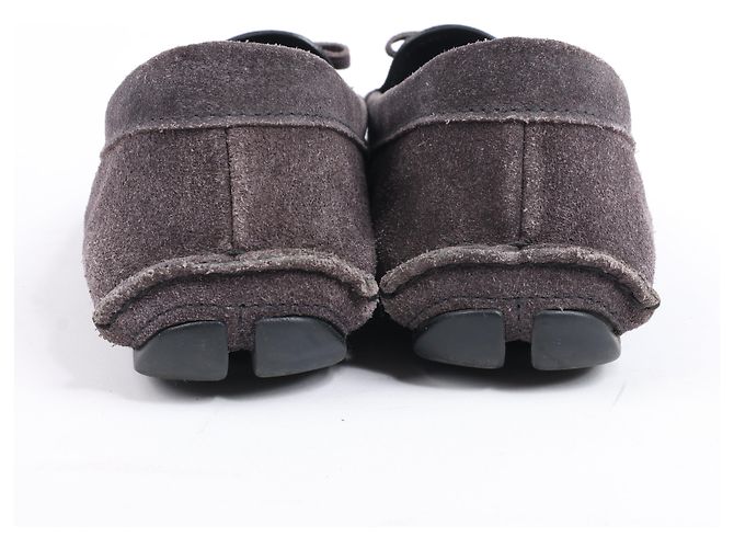 Bow Mocassins de camurça Prada com laço em cinza, tamanho 39 EU - vista 7