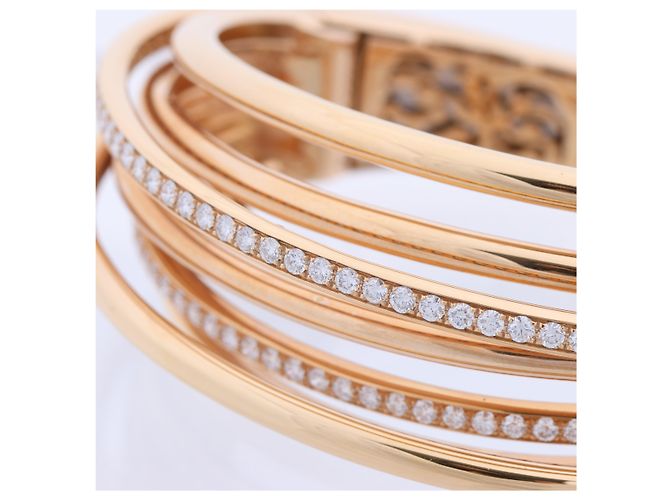 Bracciale De Grisogono Allegra in oro rosa con diamanti - vista 9