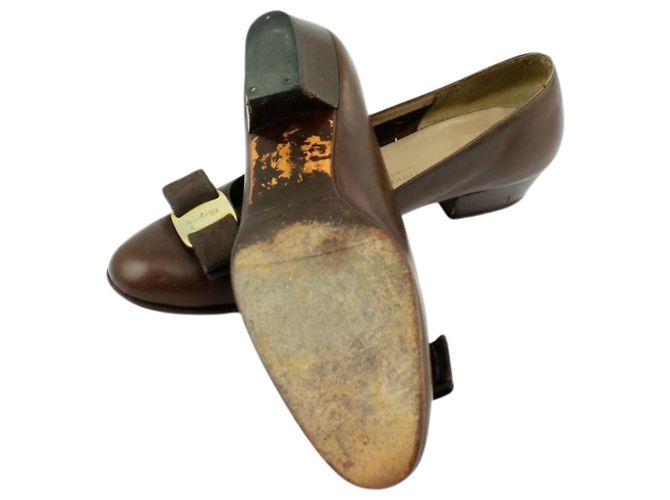 Bailarinas Salvatore Ferragamo Castaño - vista 10