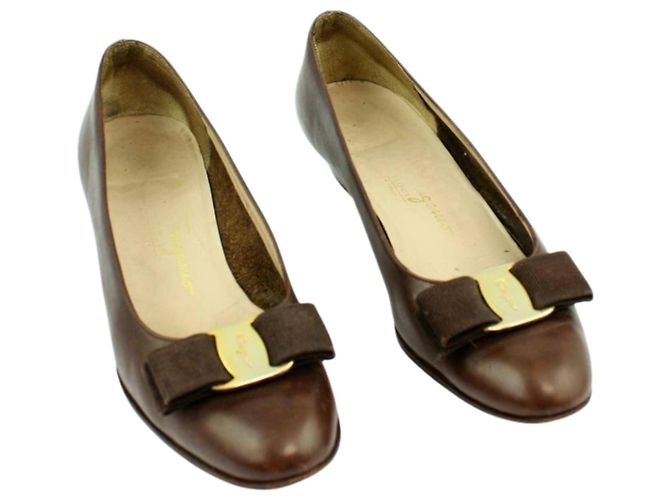 Bailarinas Salvatore Ferragamo Castaño - vista 3