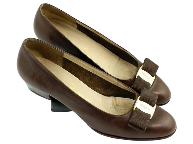 Bailarinas Salvatore Ferragamo Castaño - vista 4