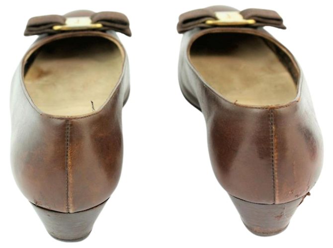 Bailarinas Salvatore Ferragamo Castaño - vista 6