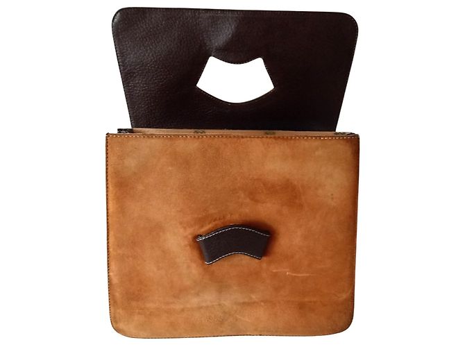 Vintage Loewe Tasche aus Wildleder Kamel - Ansicht 7