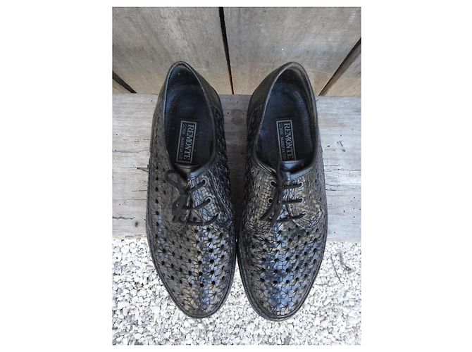 Autre Marque Scarpe Derby Remonte Shuh Circe 1970 in pelle intrecciata nera Nero - vista 3