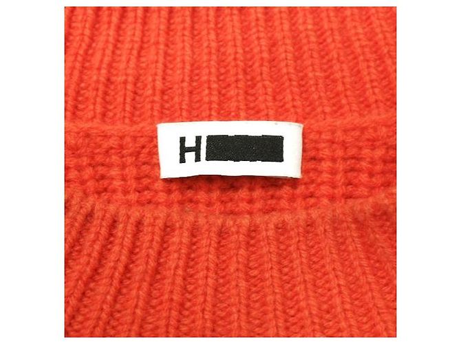 Autre Marque H BEAUTY&YOUTH Pullover aus Wolle und Kaschmir mit Rundhalsausschnitt Orange - Ansicht 3