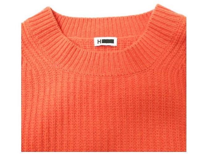 Autre Marque H BEAUTY&YOUTH Pullover aus Wolle und Kaschmir mit Rundhalsausschnitt Orange - Ansicht 4