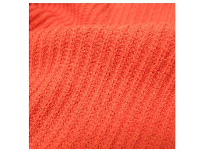 Autre Marque H BEAUTY&YOUTH Pullover aus Wolle und Kaschmir mit Rundhalsausschnitt Orange - Ansicht 9