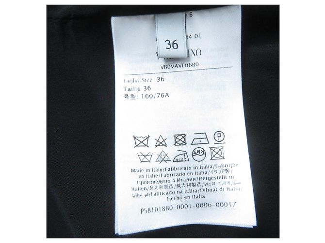 Abito senza maniche in seta e rayon Valentino nero 36 - vista 8
