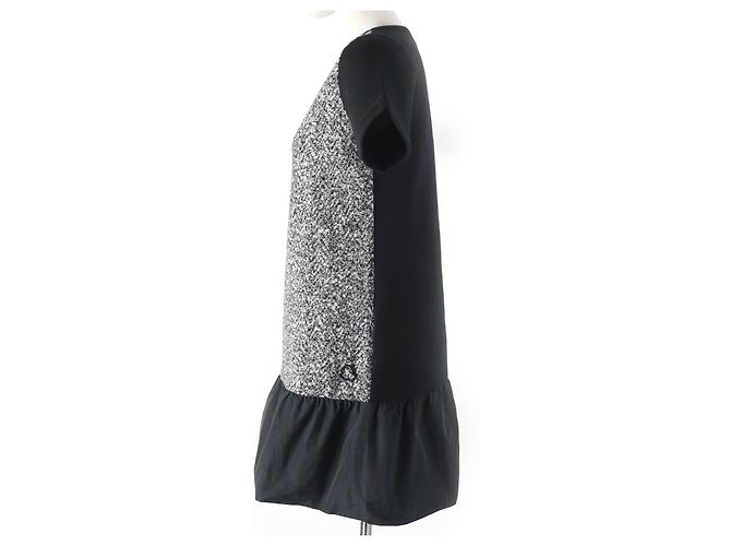 Moncler ABITO Tunica in Rayon e Lana XS Donna Nero - vista 2