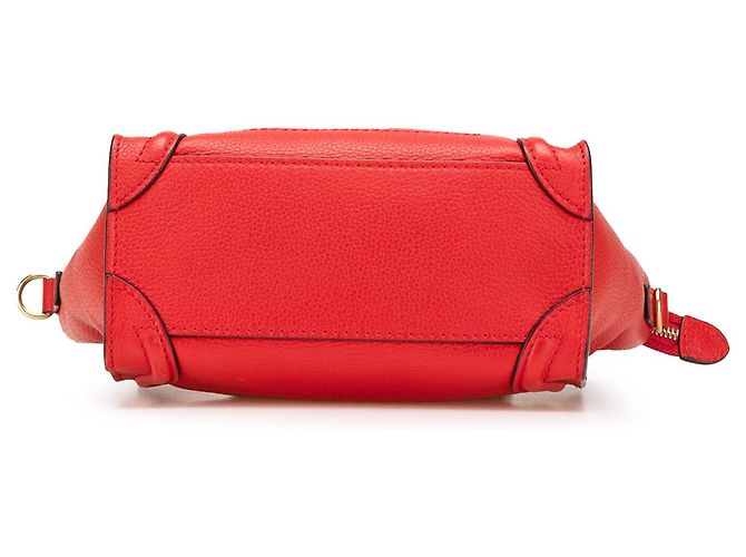 Luggage Céline Celine Vermelho Nano Couro Bolsa de Viagem - vista 3