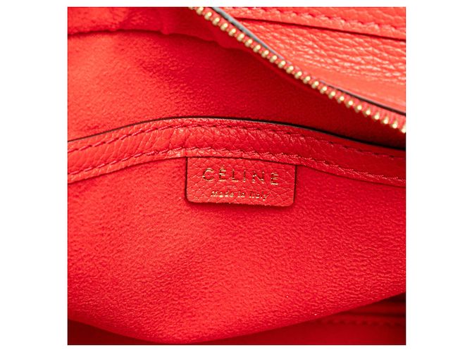 Luggage Céline Celine Vermelho Nano Couro Bolsa de Viagem - vista 5