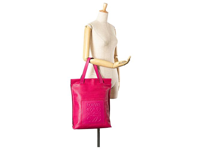 LOEWE Pink Anagram Leder Shopper Tote - Ansicht 12