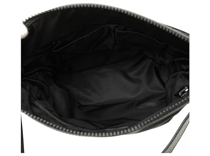 Bolsa mensageiro plana em nylon GG preta Gucci Preto - vista 4