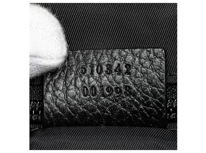 Bolsa mensageiro plana em nylon GG preta Gucci Preto - vista 6
