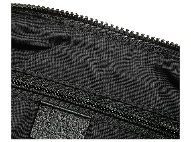 Bolsa mensageiro plana em nylon GG preta Gucci Preto - vista 8