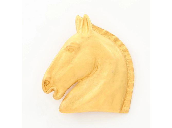 Hermès Broche de cavalo banhada a ouro Hermes Dourado - vista 2