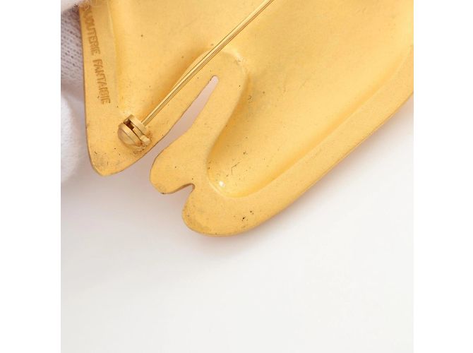 Hermès Broche de cavalo banhada a ouro Hermes Dourado - vista 8