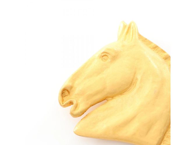 Hermès Broche de cavalo banhada a ouro Hermes Dourado - vista 9