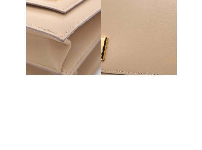 Hermès Borsa a mano Hermes Piano in pelle di vitello beige - vista 11
