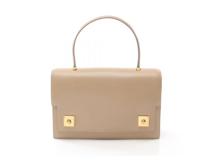 Hermès Borsa a mano Hermes Piano in pelle di vitello beige - vista 2