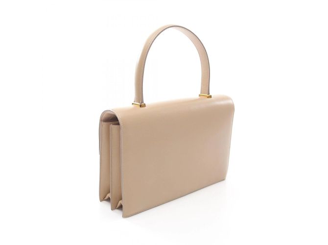Hermès Borsa a mano Hermes Piano in pelle di vitello beige - vista 3