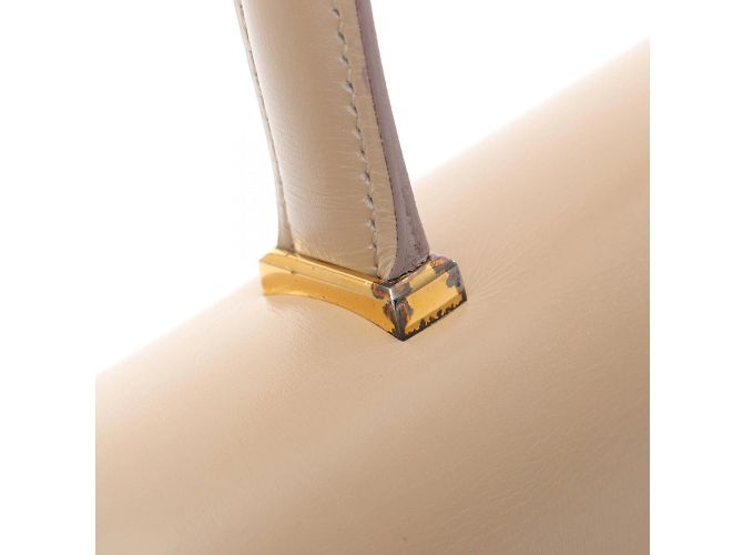 Hermès Borsa a mano Hermes Piano in pelle di vitello beige - vista 7