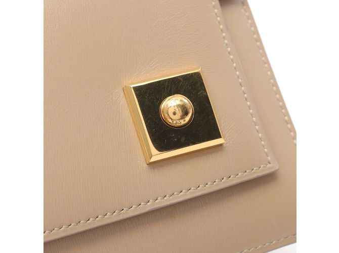 Hermès Borsa a mano Hermes Piano in pelle di vitello beige - vista 9