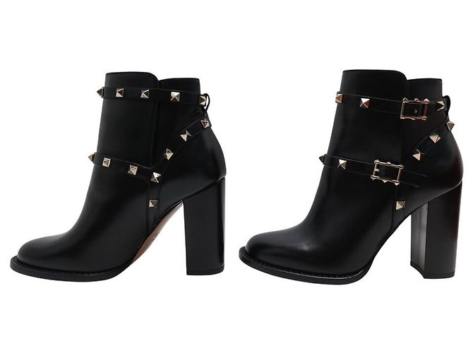 NEW VALENTINO GARAVANI ROCKSTUD ANKLE BOOTS SIZE 35 IT 36 FR - view 2