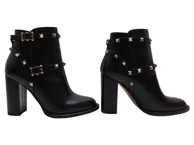 NEW VALENTINO GARAVANI ROCKSTUD ANKLE BOOTS SIZE 35 IT 36 FR - view 3