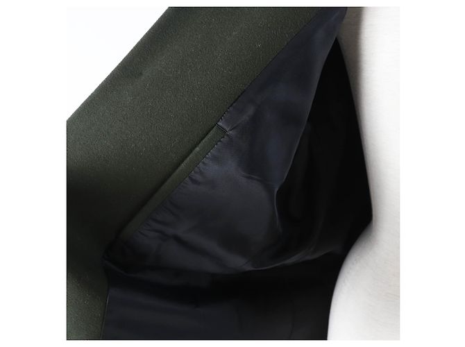 Theory Abrigo de cuello alto de lana, nylon y cachemira S Verde Caqui - vista 5