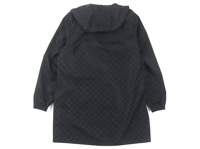 Parka cortavientos de nylon Monogram Louis Vuitton Negro Gris - vista 3